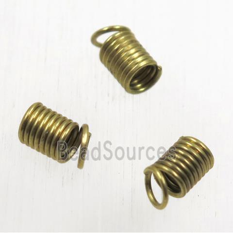 Raw Brass spring clasp, end cord