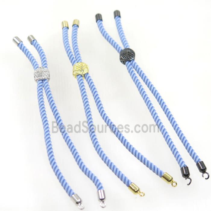 blue nylon cord bracelet chain