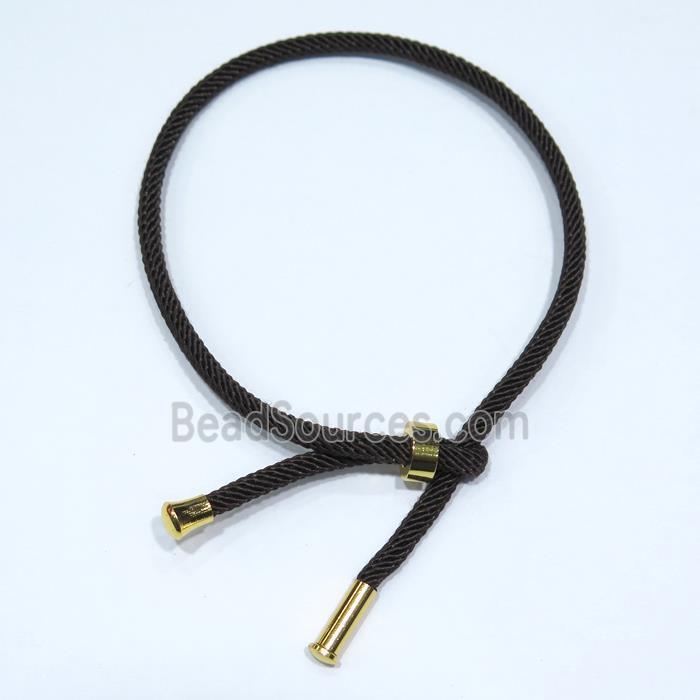 darkcoffee nylon bracelet, resized