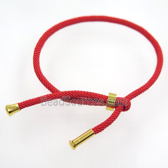 red nylon bracelet, resized