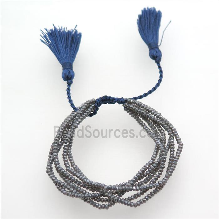 Handcraft bracelets with Chinese Crystal Glass beads, resized