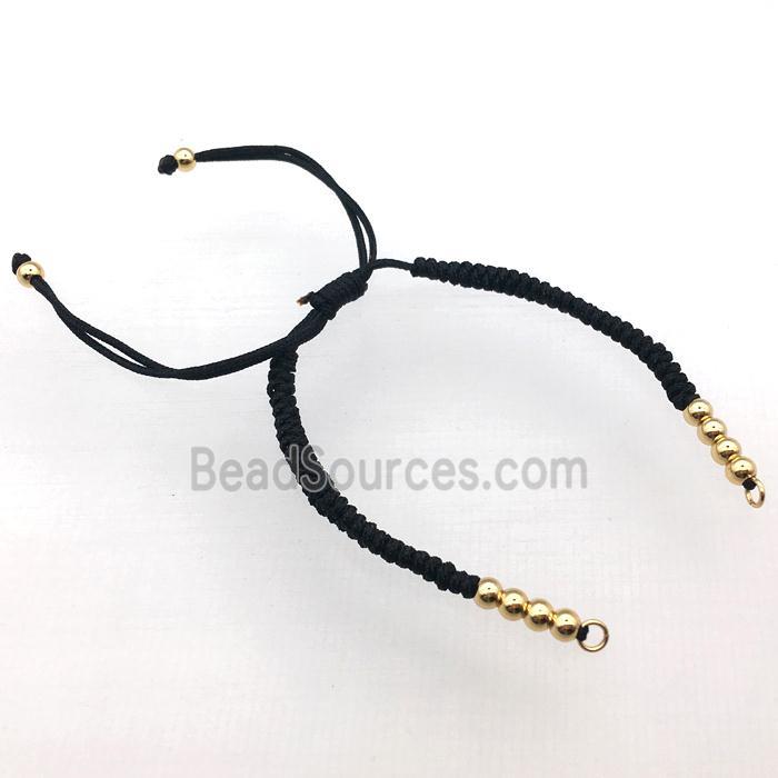 black nylon cord bracelet chain