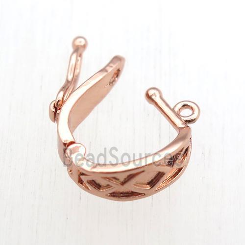 copper hanger bail, rose gold