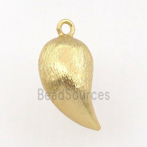 copper Pepper pendant, brushed, gold plated