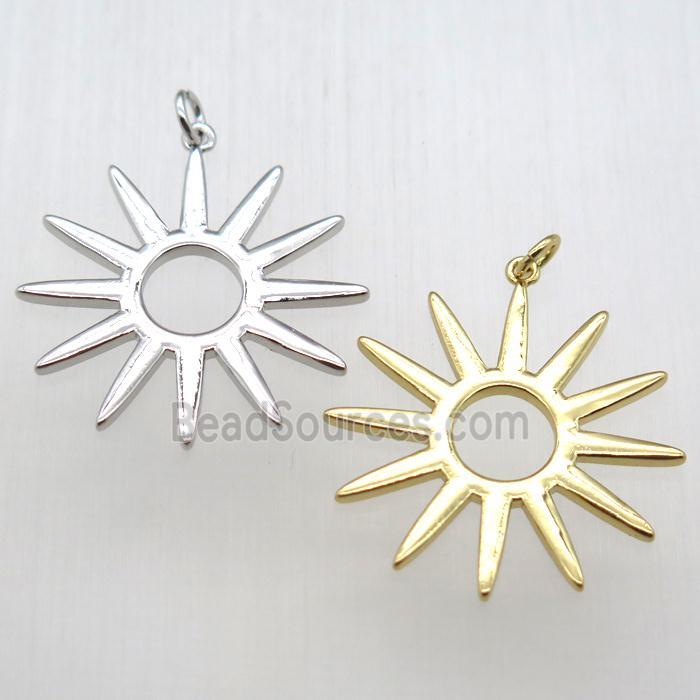 copper sun pendant, mixed color