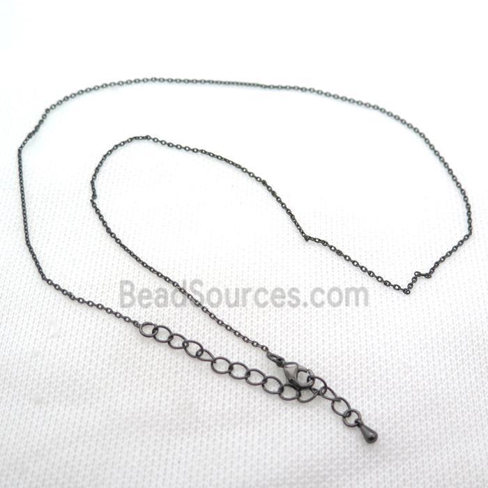 copper Necklace Chain, black plated