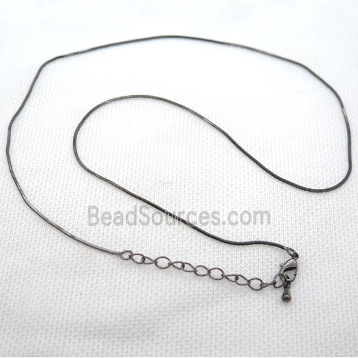 copper Necklace Chain, black plated