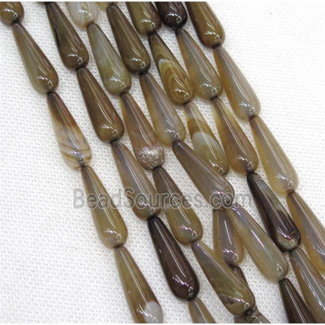 smoky Agate teardrop beads