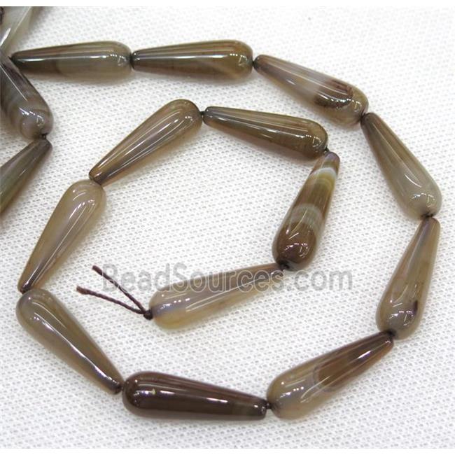 smoky Agate teardrop beads