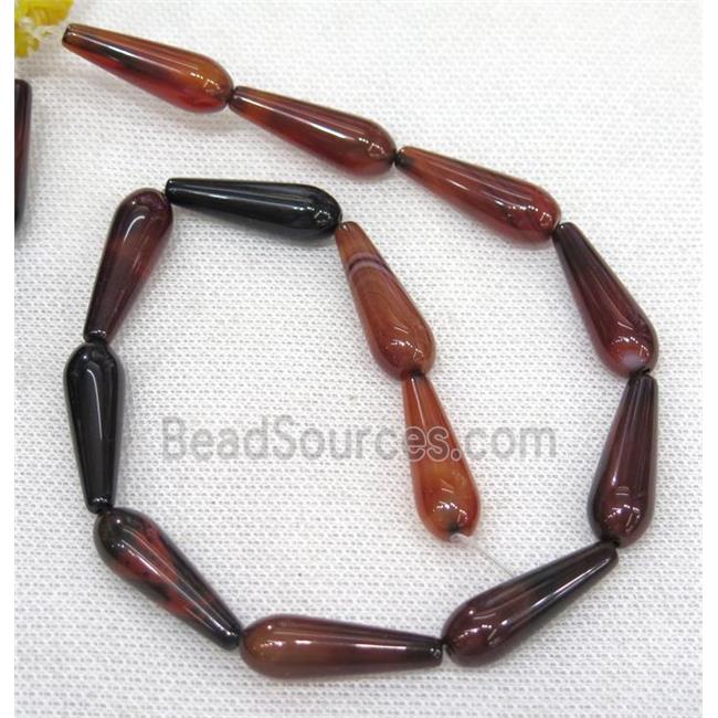 fancy Agate teardrop beads