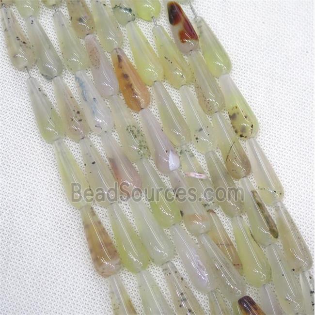 gray Agate teardrop beads