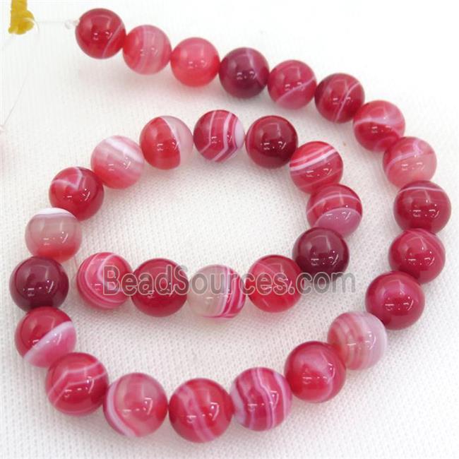 round red striped Agate Beads