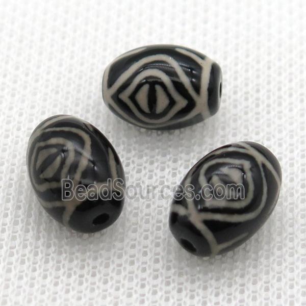 tibetan DZi barrel beads