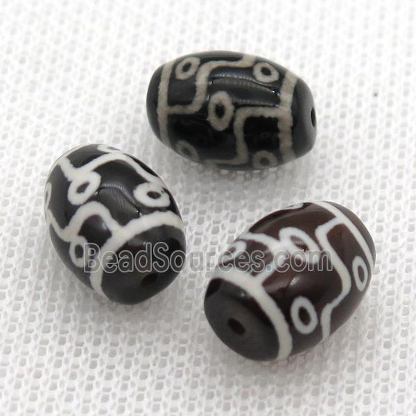 tibetan DZi barrel beads