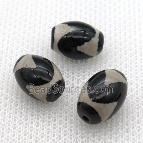 tibetan DZi barrel beads
