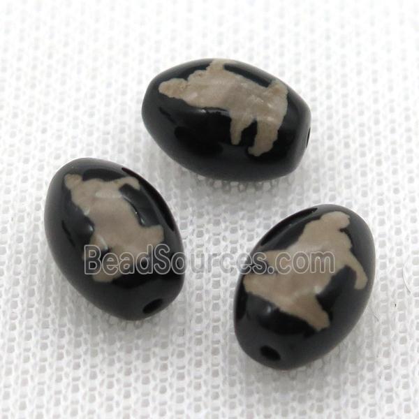 tibetan DZi barrel beads