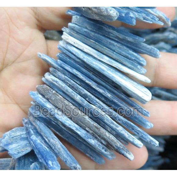 blue Kyanite beads, stick, freeform