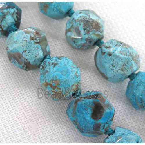 blue ocean jasper ball beads, faceted round