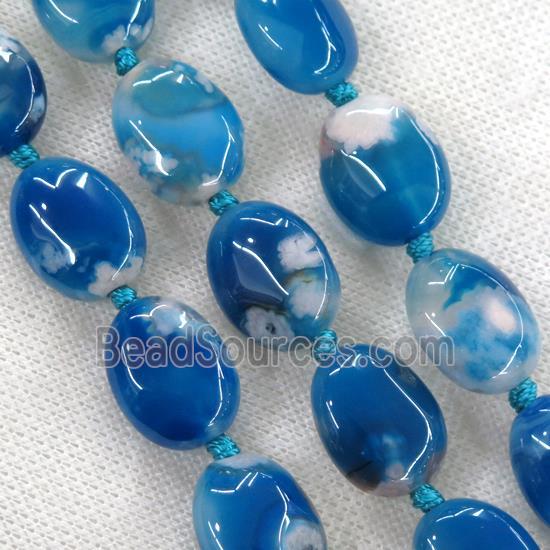 blue Cherry Agate beads, oval