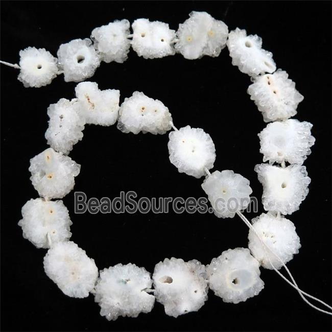 white Quartz Druzy beads