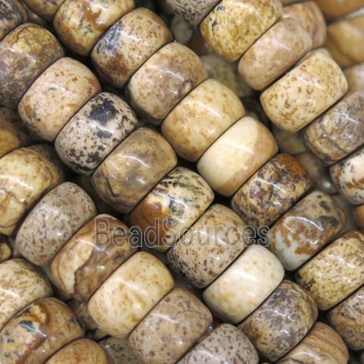 Picture Jasper barrel beads