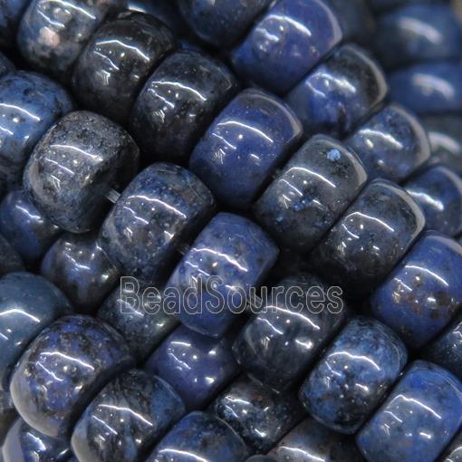 Blue Dumortierite Beads, barrel