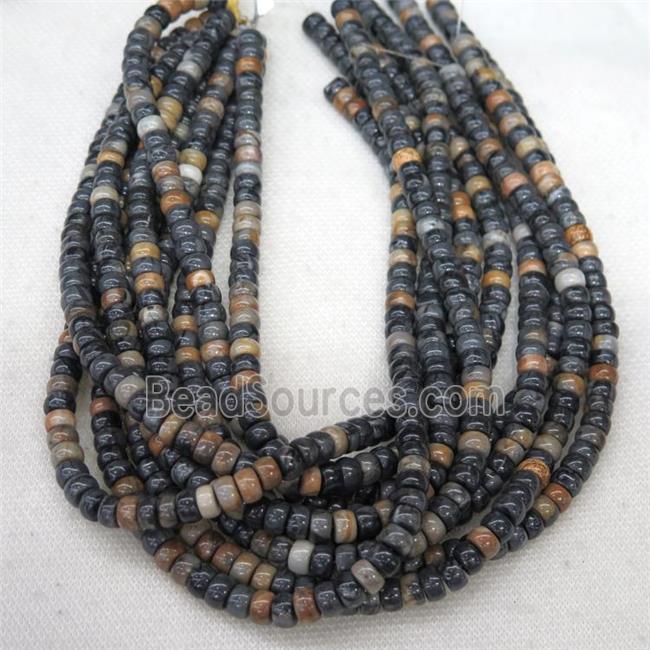 Picasso Jasper barrel beads