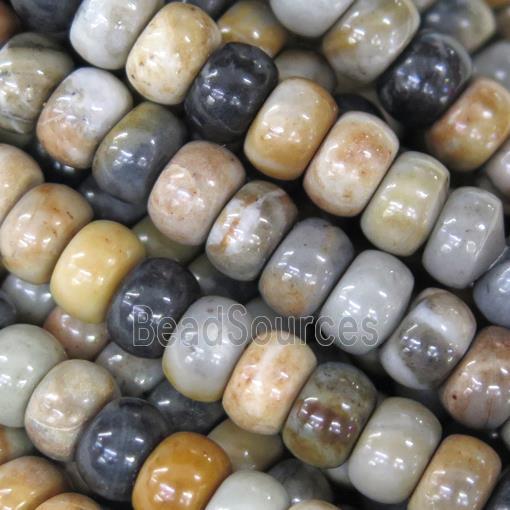 Picasso Jasper barrel beads