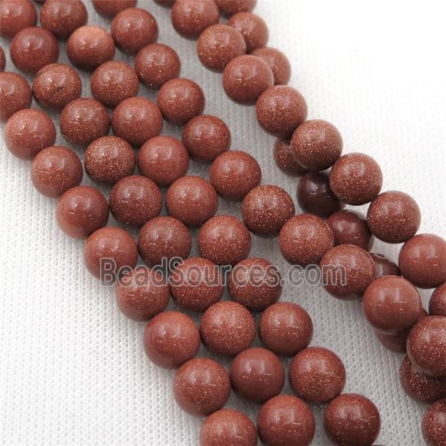 round gold SandStone beads