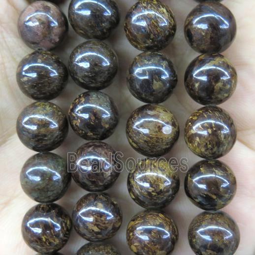 round Bronzite beads