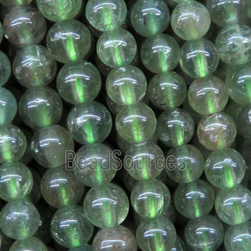 green Apatite beads, round