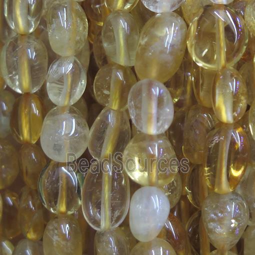 yellow Citrine chip beads, freeform