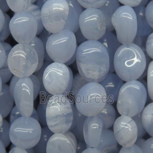 Blue Lace Agate beads chip, freeform