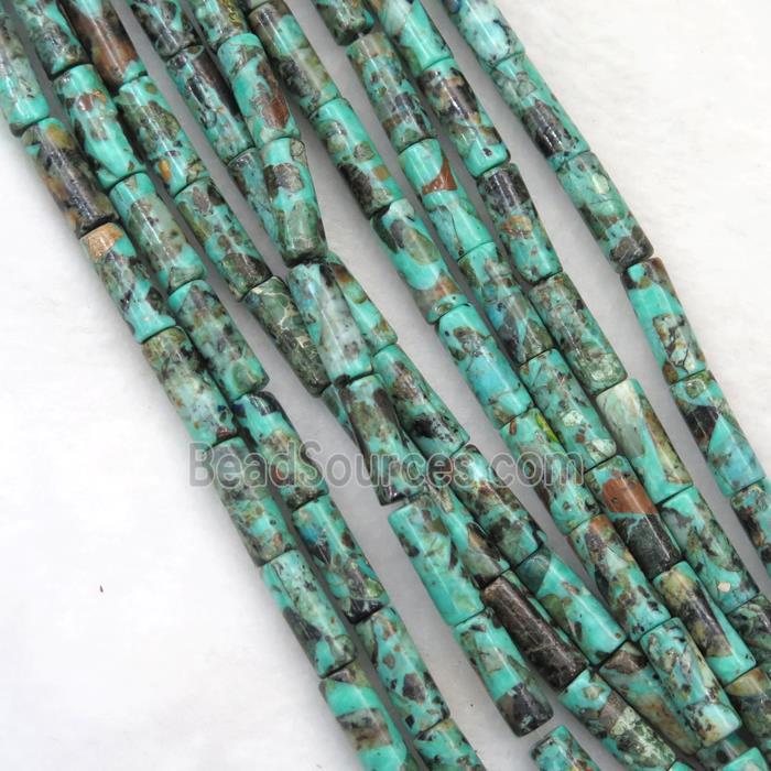 synthetical African Turquoise tube beads
