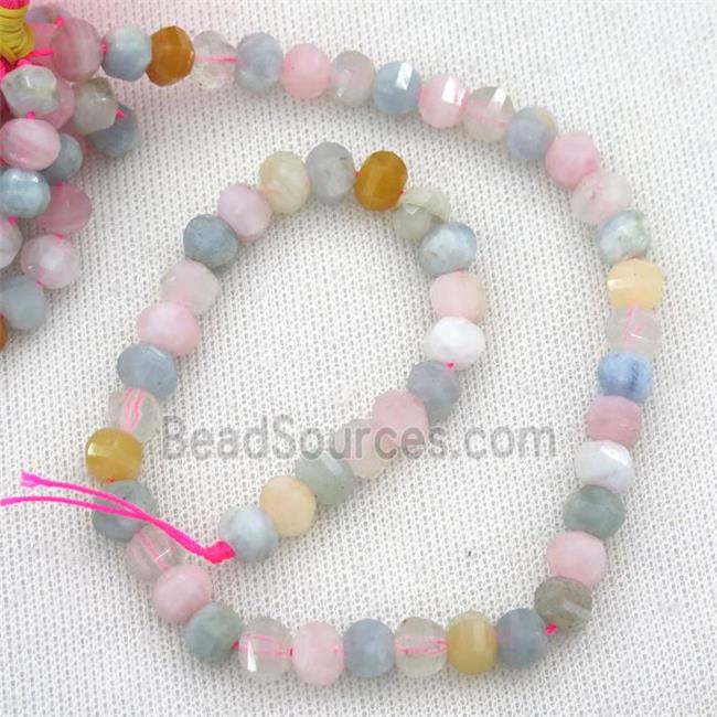 multicolor Morganite beads, lantern