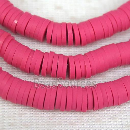 hotpink Fimo Polymer Clay heishi beads