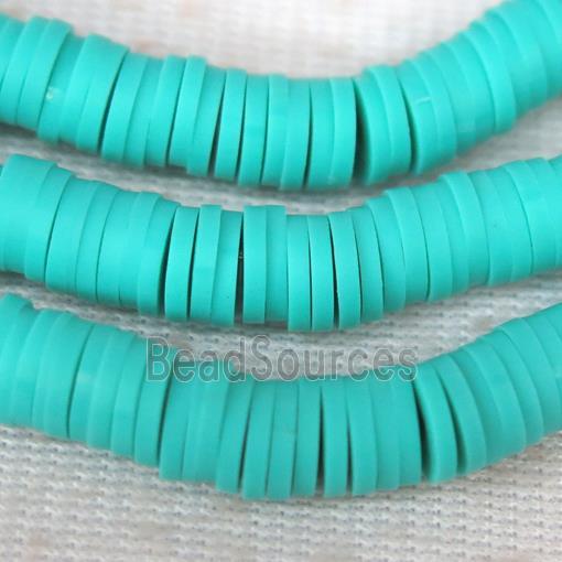 green turq Fimo Polymer Clay heishi beads