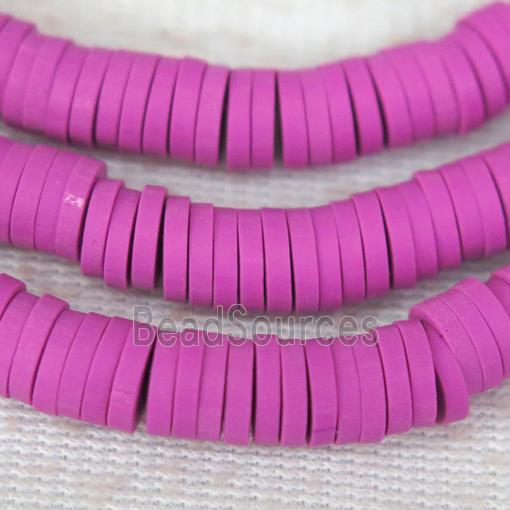 hotpink Fimo Polymer Clay heishi beads