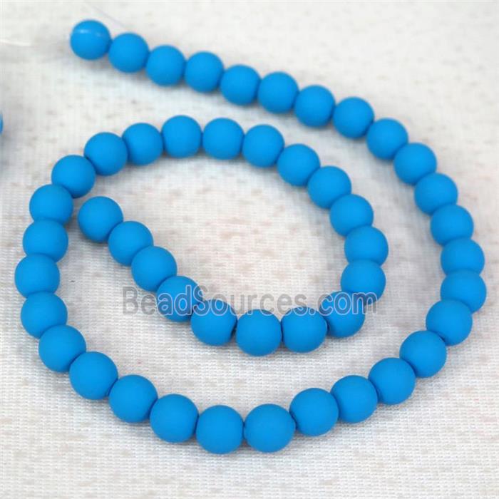 round blue Fimo Polymer Clay Beads