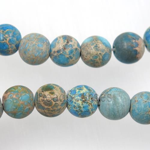 matte round Sea sediment jasper beads