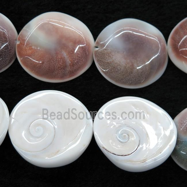 Shell Fossil beads, freeform