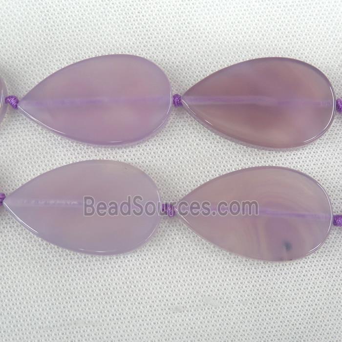 purple Agate Beads, teardrop, dye