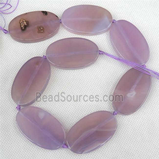 purple Agate Beads, oval, dye