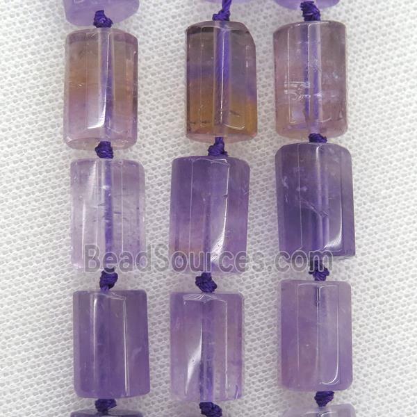 purple Ametrine beads, faceted column