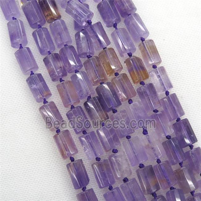 purple Ametrine beads, faceted column