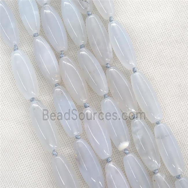 blue Chalcedony Agate rice beads