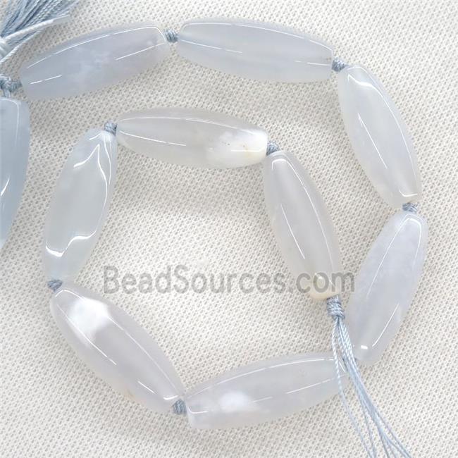 blue Chalcedony Agate rice beads