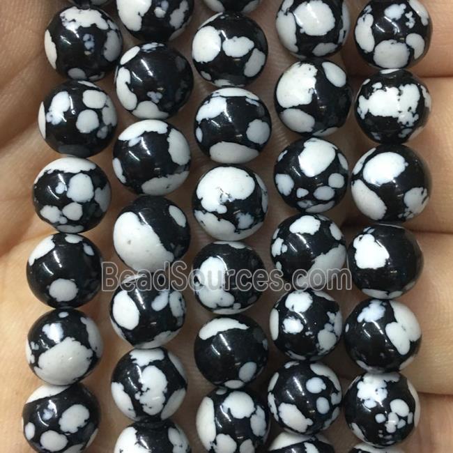 round snowflake Resin beads