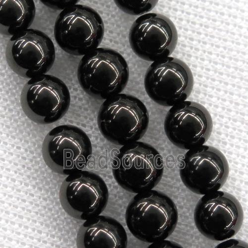 natural Coal Crystal Beads, round