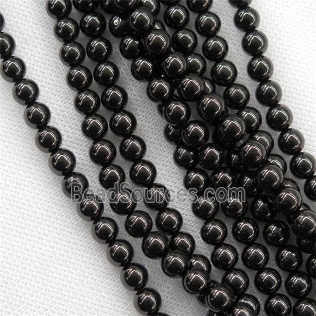 natural Coal Crystal Beads, round